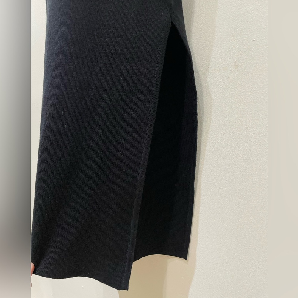 MIOU MUSE Shania Ribbed Midi Dress | Black | Minimalist Y2K Size Large - Picture 10 of 12